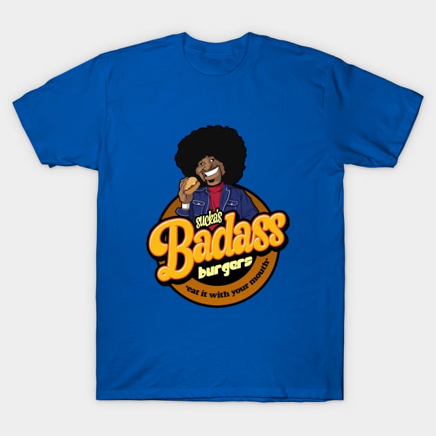 Sucka's Badass Burgers T-Shirt by bloodsuckajones